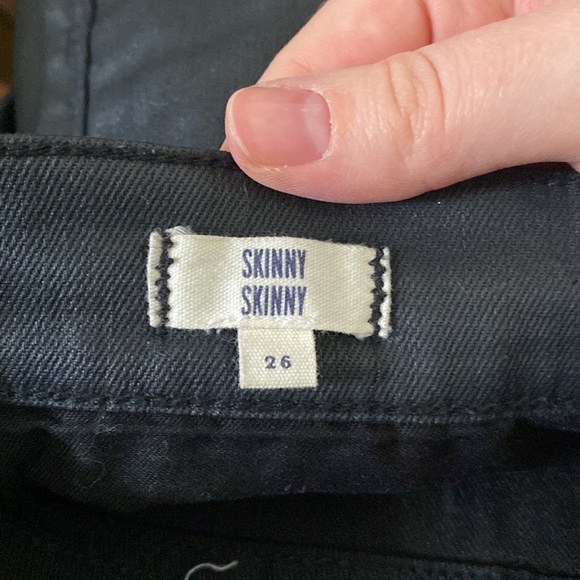 Madewell Skinny Skinny black coated Moto jeans size 26 - Picture 12 of 15